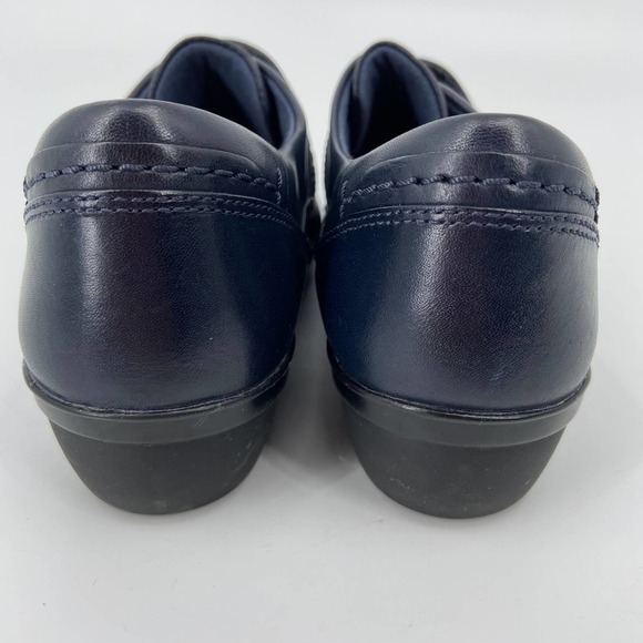 Clarks Collection Leather Slip On Shoes Comfort Cushion Monk Strap Navy Size 6.5 - Picture 8 of 10